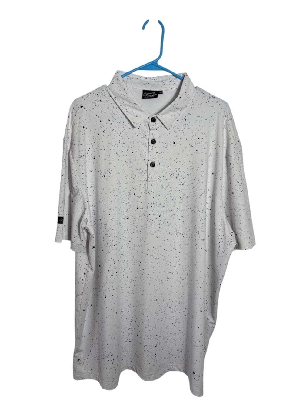 Sunday Swagger Performance Polo 2XL White Black Golf
